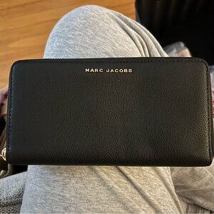 Marc Jacobs Black Zip-Around Wallet